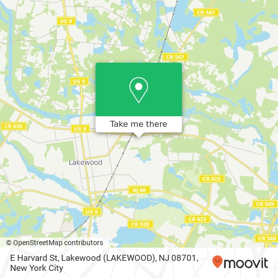 E Harvard St, Lakewood (LAKEWOOD), NJ 08701 map