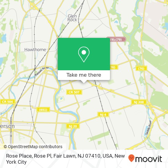 Rose Place, Rose Pl, Fair Lawn, NJ 07410, USA map