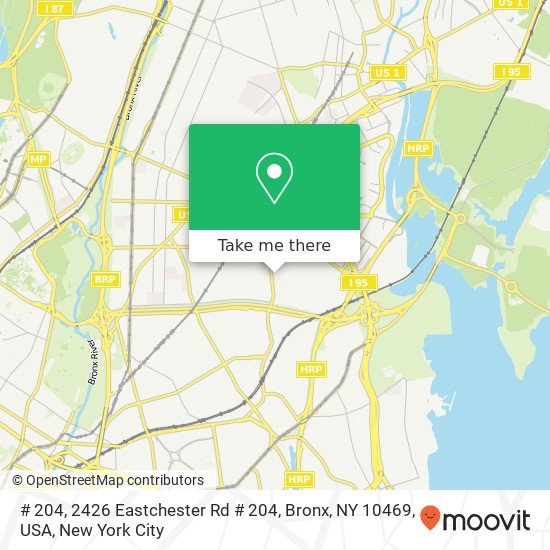 Mapa de # 204, 2426 Eastchester Rd # 204, Bronx, NY 10469, USA