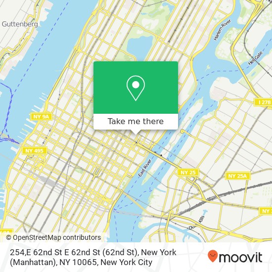 254,E 62nd St E 62nd St (62nd St), New York (Manhattan), NY 10065 map