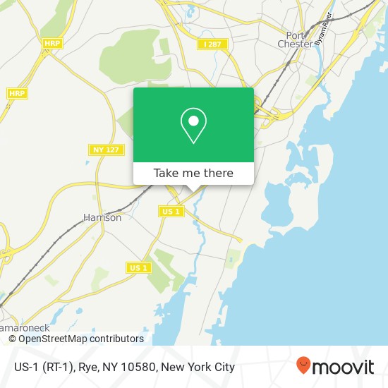 Mapa de US-1 (RT-1), Rye, NY 10580