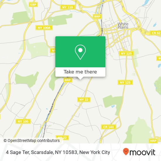 Mapa de 4 Sage Ter, Scarsdale, NY 10583