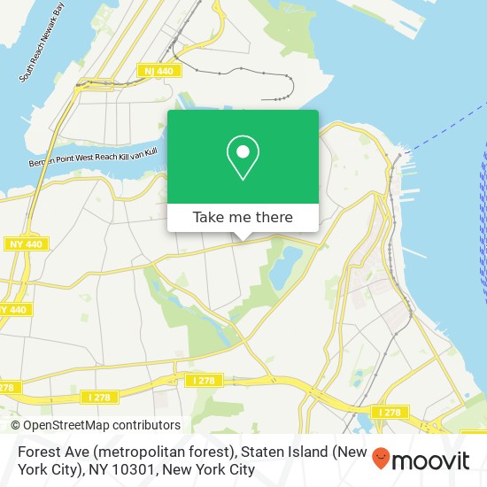 Forest Ave (metropolitan forest), Staten Island (New York City), NY 10301 map