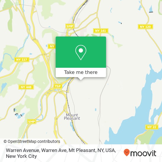 Mapa de Warren Avenue, Warren Ave, Mt Pleasant, NY, USA