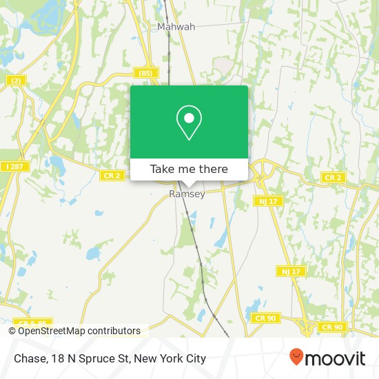 Mapa de Chase, 18 N Spruce St