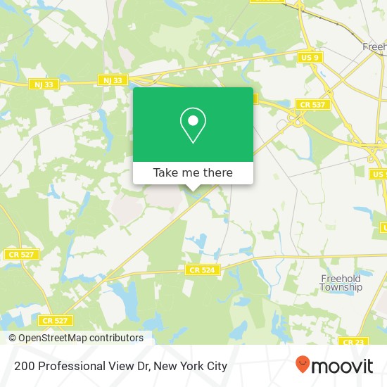 Mapa de 200 Professional View Dr, Freehold, NJ 07728