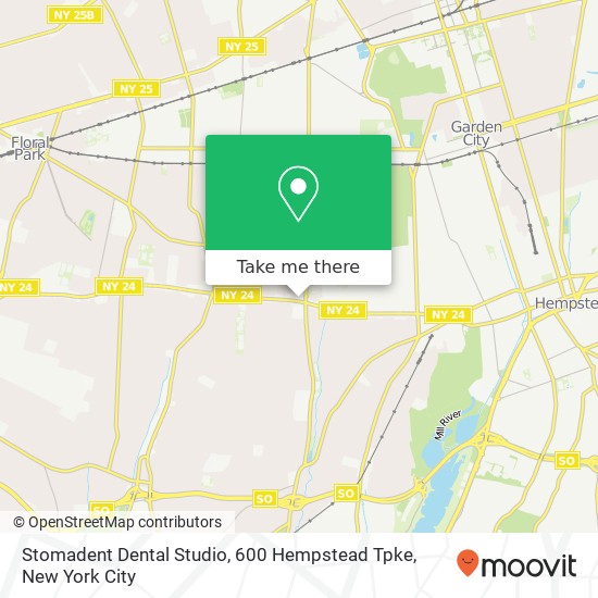 Stomadent Dental Studio, 600 Hempstead Tpke map