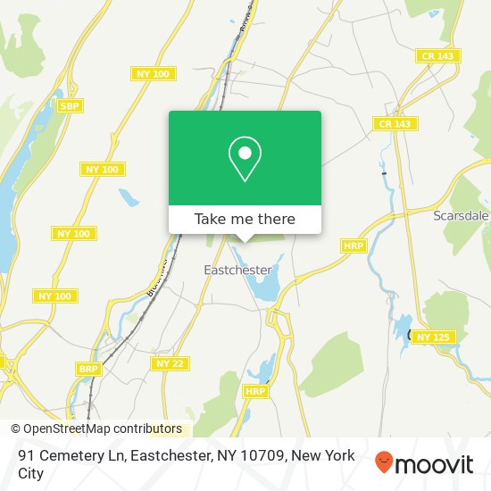 Mapa de 91 Cemetery Ln, Eastchester, NY 10709