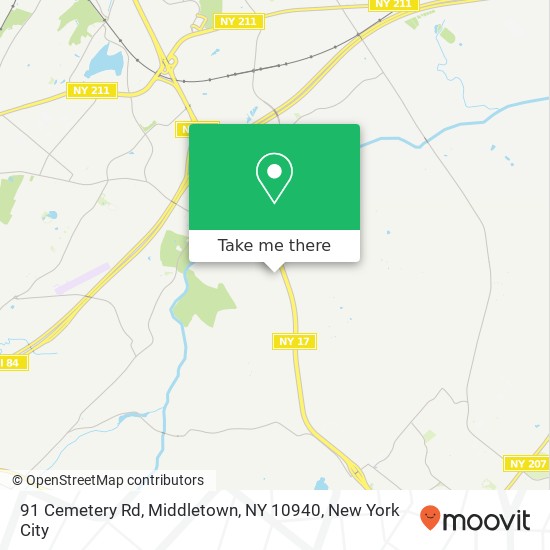 91 Cemetery Rd, Middletown, NY 10940 map