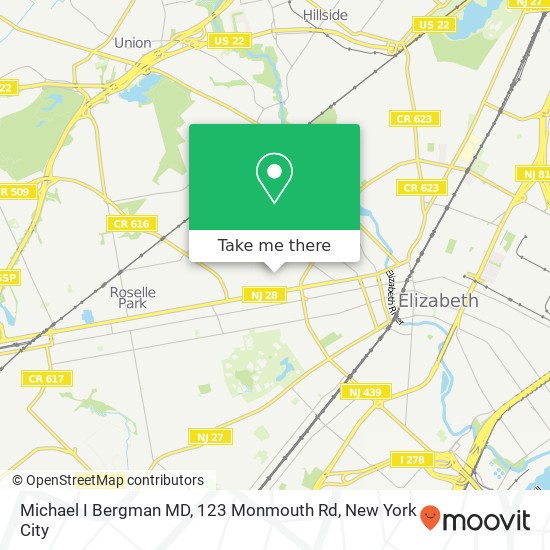 Michael I Bergman MD, 123 Monmouth Rd map