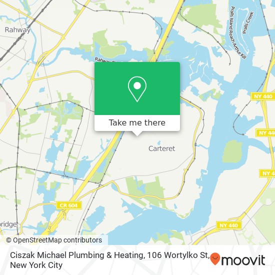 Mapa de Ciszak Michael Plumbing & Heating, 106 Wortylko St