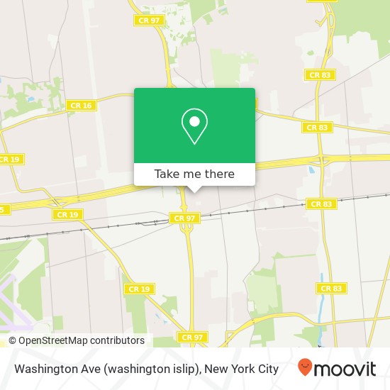 Mapa de Washington Ave (washington islip), Holtsville, NY 11742