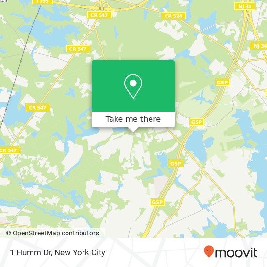 Mapa de 1 Humm Dr, Howell, NJ 07731