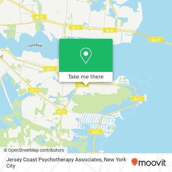 Mapa de Jersey Coast Psychotherapy Associates, 504 Ocean Gate Ave