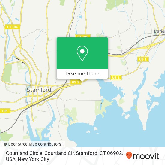 Courtland Circle, Courtland Cir, Stamford, CT 06902, USA map