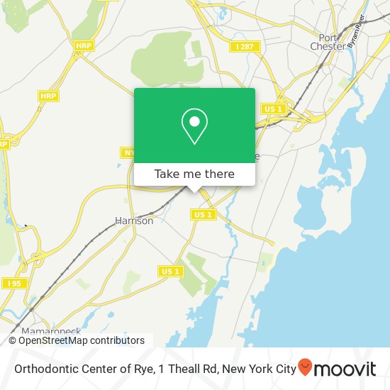 Orthodontic Center of Rye, 1 Theall Rd map