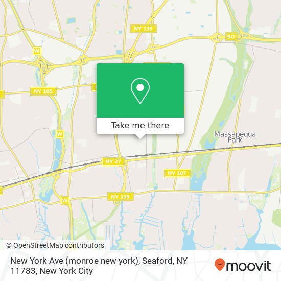 New York Ave (monroe new york), Seaford, NY 11783 map