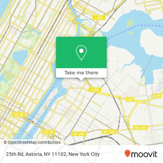 Mapa de 25th Rd, Astoria, NY 11102