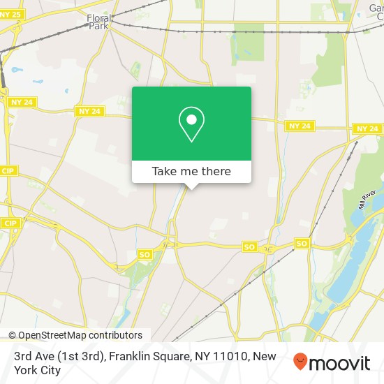 Mapa de 3rd Ave (1st 3rd), Franklin Square, NY 11010