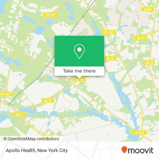 Apollo Health, 2142 Route 70 map