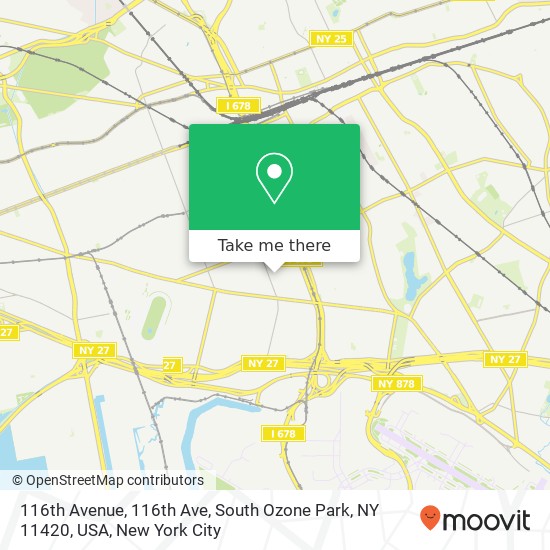 Mapa de 116th Avenue, 116th Ave, South Ozone Park, NY 11420, USA