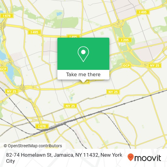 Mapa de 82-74 Homelawn St, Jamaica, NY 11432