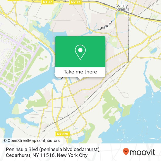 Peninsula Blvd (peninsula blvd cedarhurst), Cedarhurst, NY 11516 map