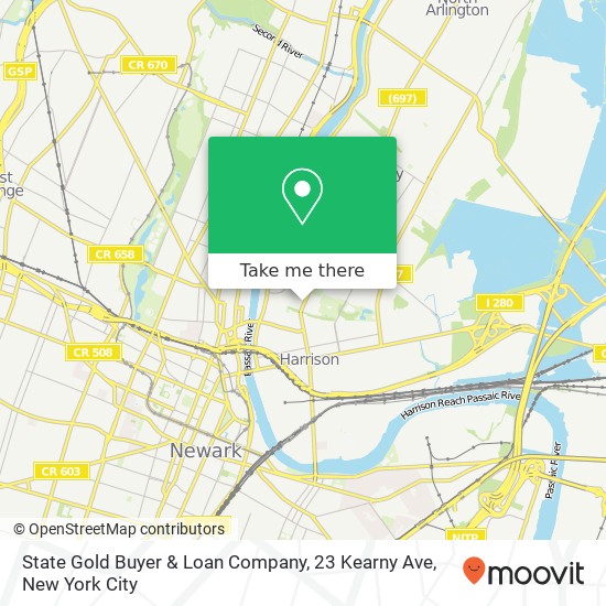 Mapa de State Gold Buyer & Loan Company, 23 Kearny Ave