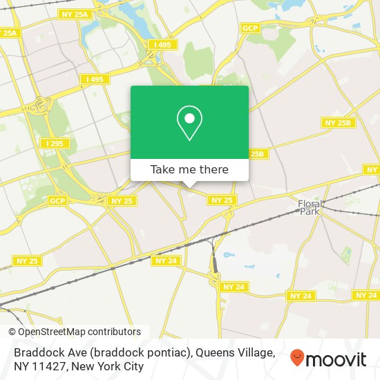 Mapa de Braddock Ave (braddock pontiac), Queens Village, NY 11427