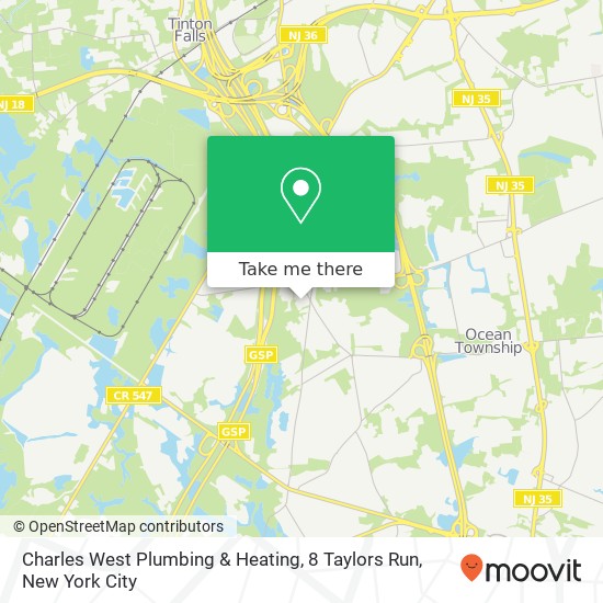 Mapa de Charles West Plumbing & Heating, 8 Taylors Run