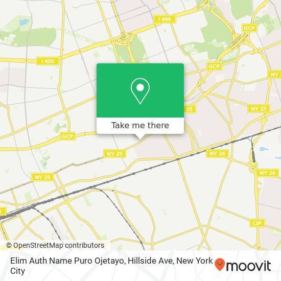 Elim Auth Name Puro Ojetayo, Hillside Ave map