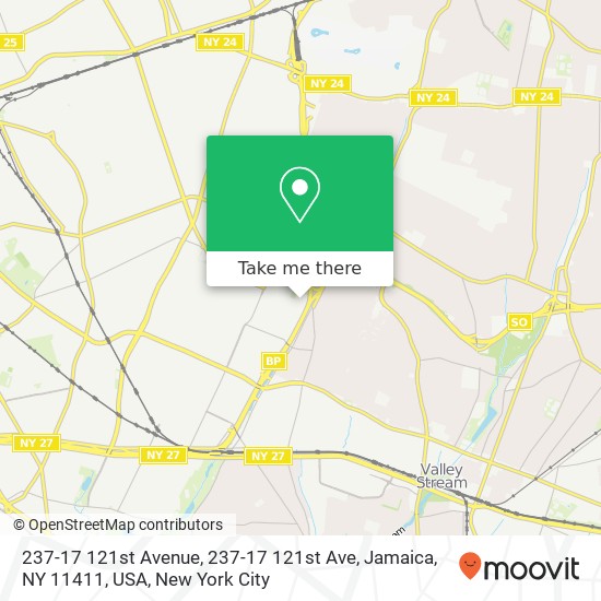 Mapa de 237-17 121st Avenue, 237-17 121st Ave, Jamaica, NY 11411, USA