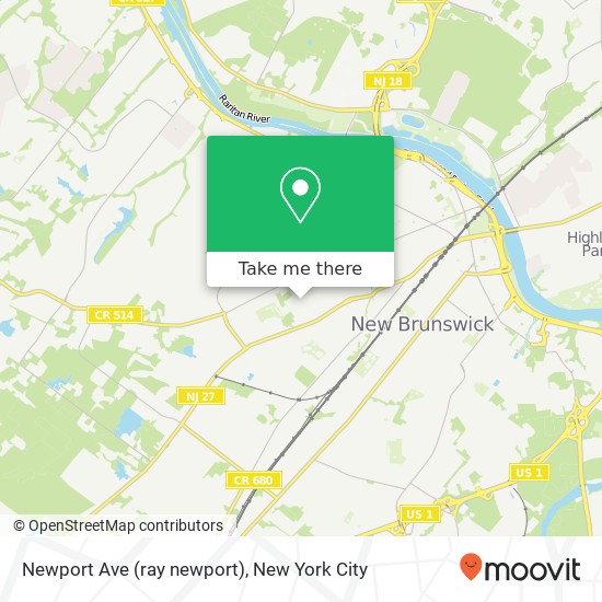 Mapa de Newport Ave (ray newport), Somerset, NJ 08873