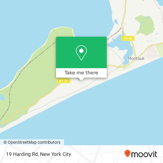 Mapa de 19 Harding Rd, Montauk, NY 11954