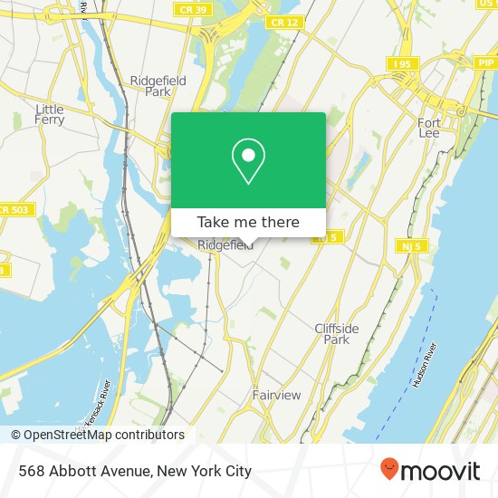 568 Abbott Avenue, 568 Abbott Ave, Ridgefield, NJ 07657, USA map