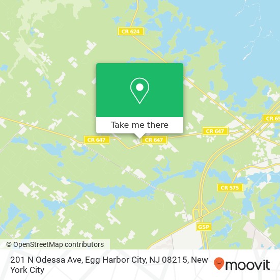 Mapa de 201 N Odessa Ave, Egg Harbor City, NJ 08215