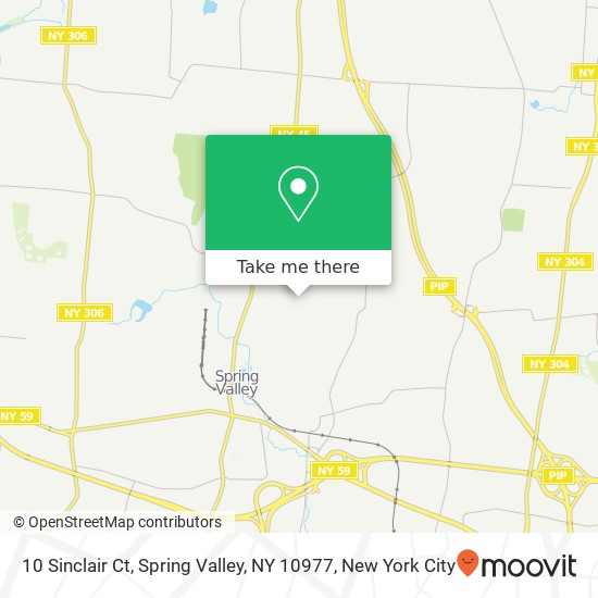 Mapa de 10 Sinclair Ct, Spring Valley, NY 10977