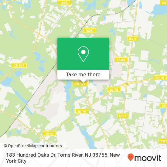 183 Hundred Oaks Dr, Toms River, NJ 08755 map