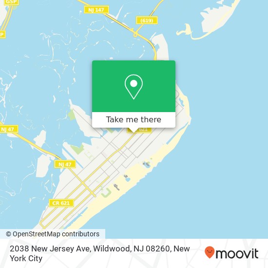 Mapa de 2038 New Jersey Ave, Wildwood, NJ 08260