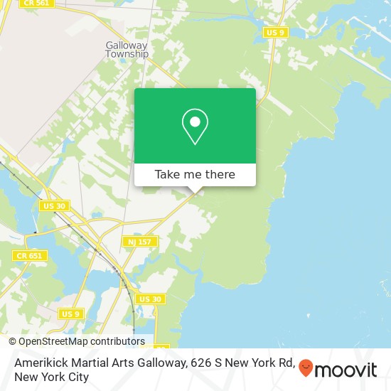 Amerikick Martial Arts Galloway, 626 S New York Rd map