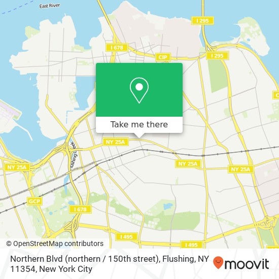 Northern Blvd (northern / 150th street), Flushing, NY 11354 map