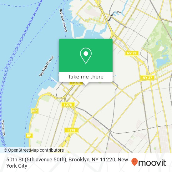 Mapa de 50th St (5th avenue 50th), Brooklyn, NY 11220