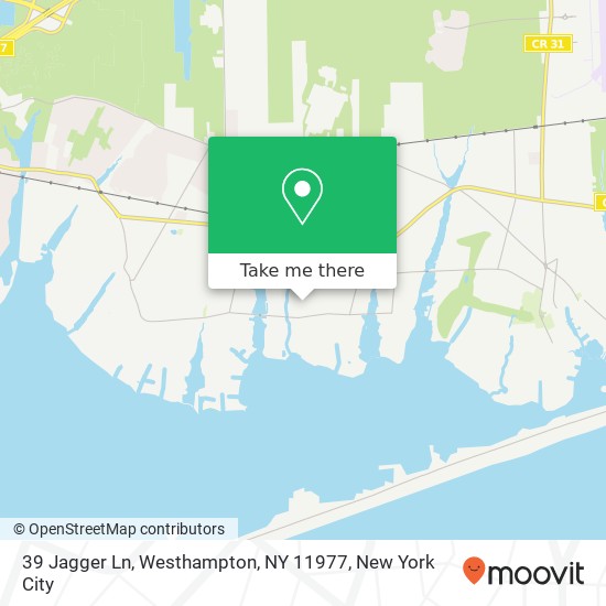 Mapa de 39 Jagger Ln, Westhampton, NY 11977