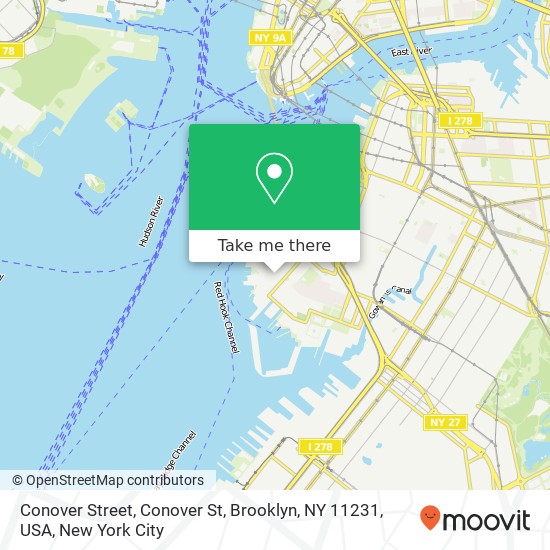 Mapa de Conover Street, Conover St, Brooklyn, NY 11231, USA