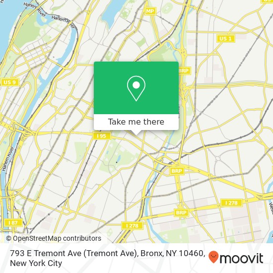 793 E Tremont Ave (Tremont Ave), Bronx, NY 10460 map