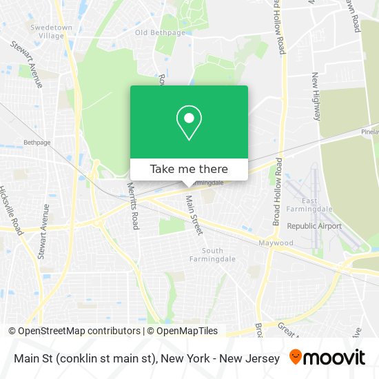Main St (conklin st main st) map