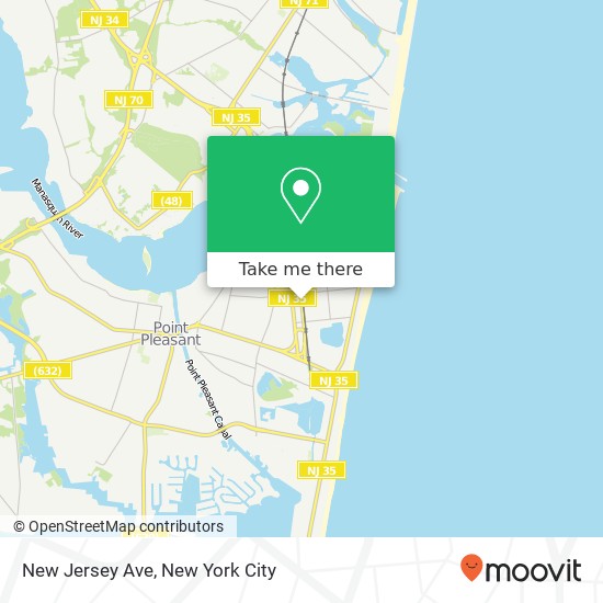 Mapa de New Jersey Ave, Point Pleasant Beach, NJ 08742