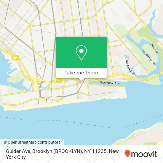 Mapa de Guider Ave, Brooklyn (BROOKLYN), NY 11235