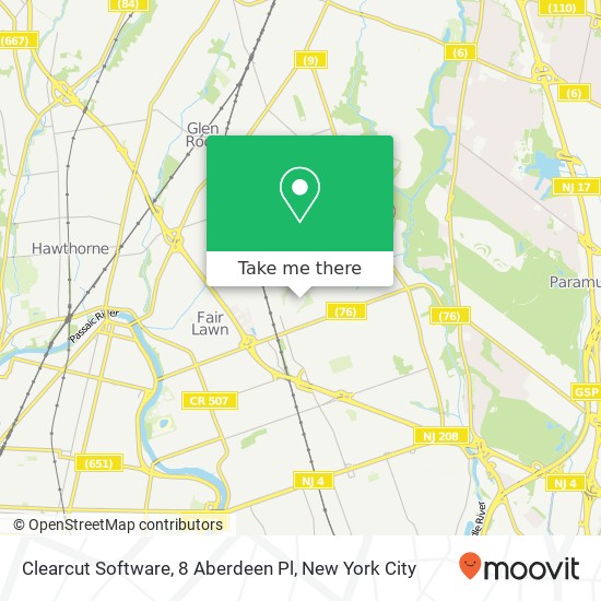 Mapa de Clearcut Software, 8 Aberdeen Pl