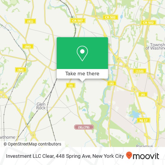 Mapa de Investment LLC Clear, 448 Spring Ave